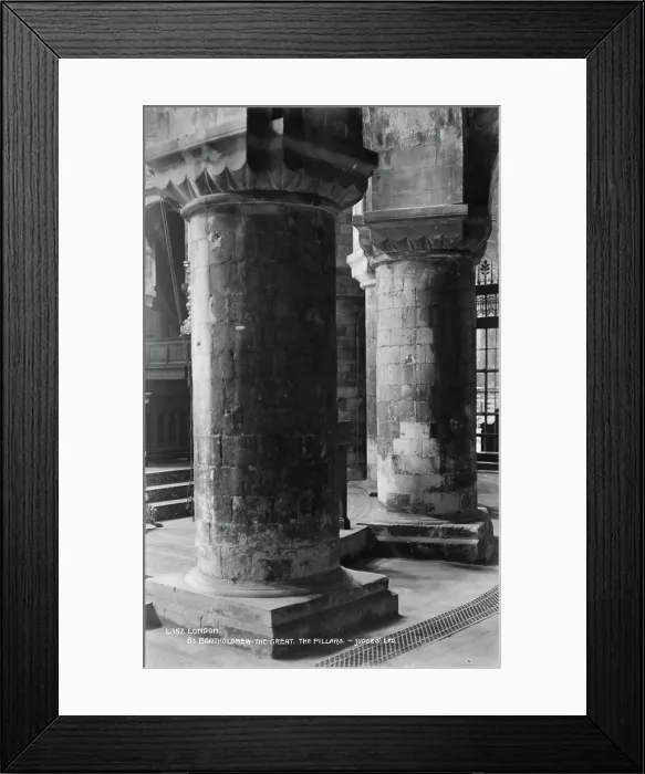 Framed Print : The Pillars of St. Bartholomew the Great Framed Print : The Pillars of St. Bartholomew the Great