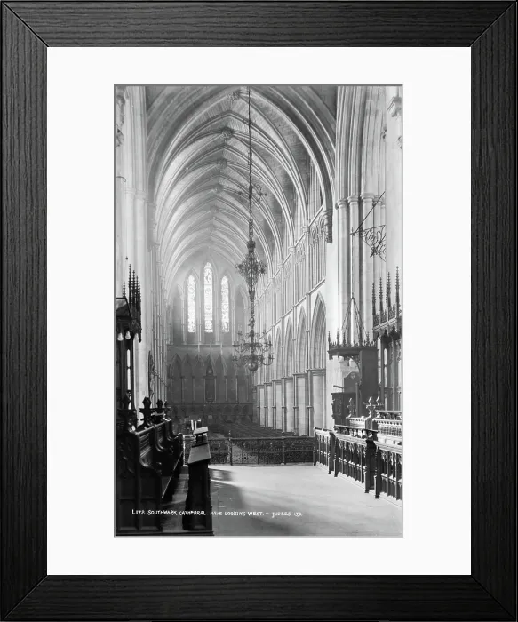 Framed Print : Southwark Cathedral Nave Looking West Framed Print : Southwark Cathedral Nave Looking West