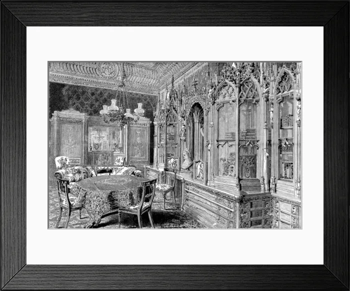 Framed Print : Prince Alberts Music Room, Buckingham Palace, 1887 Framed Print : Prince Alberts Music Room, Buckingham Palace, 1887