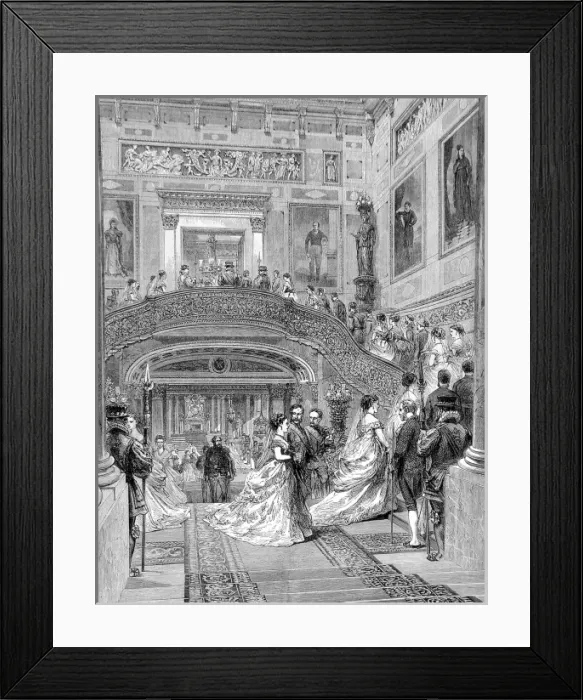 Framed Print : The Staircase at Buckingham Palace, London, 1870 Framed Print : The Staircase at Buckingham Palace, London, 1870
