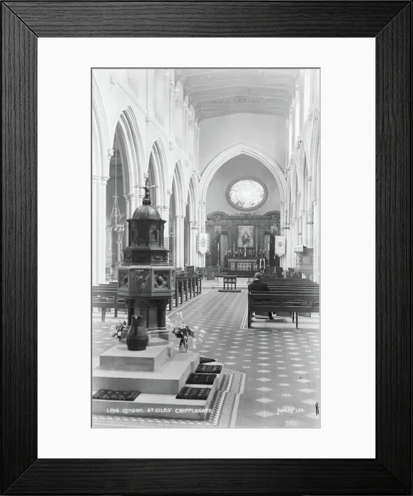 Framed Print : Interior of St. Giles Cripplegate Church Framed Print : Interior of St. Giles Cripplegate Church