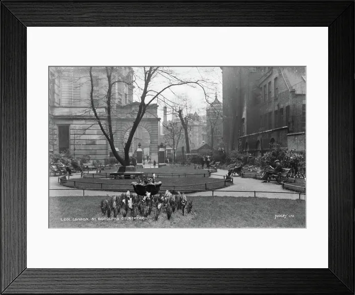 Framed Print : St. Botolph's Churchyard, London Framed Print : St. Botolph's Churchyard, London