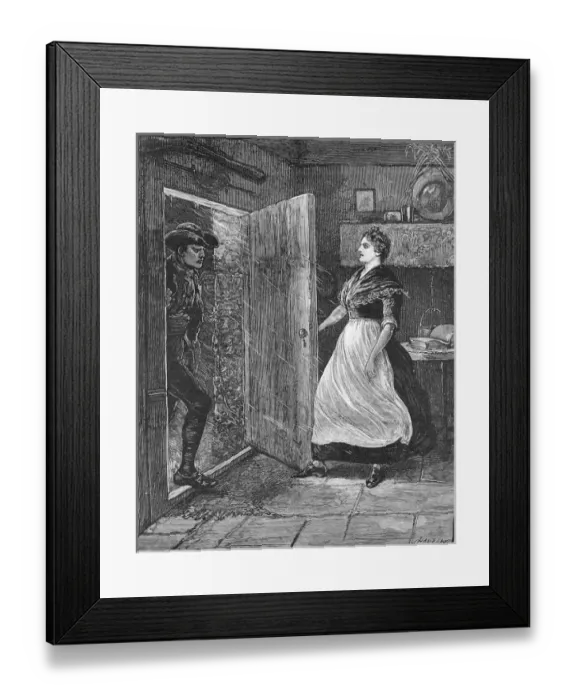 Framed Print : A Meeting at the Front Door Framed Print : A Meeting at the Front Door