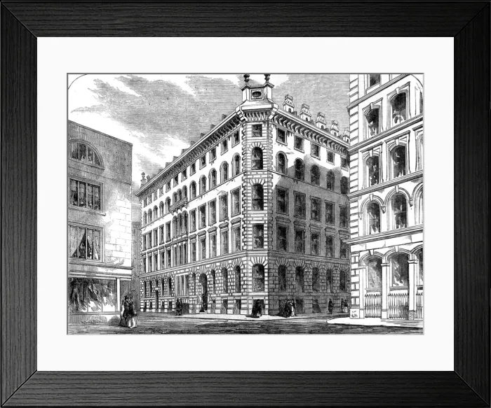 Framed Print : Cannon Street West, London, 1856 Framed Print : Cannon Street West, London, 1856