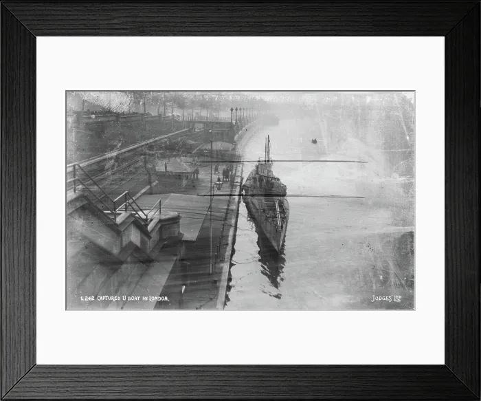 Framed Print : Captured U-Boat in London Framed Print : Captured U-Boat in London