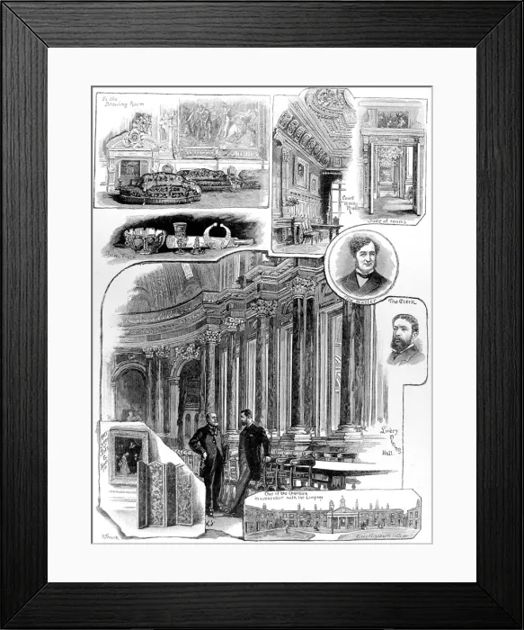 Framed Print : Scenes at the Drapers Company, London, 1884 Framed Print : Scenes at the Drapers Company, London, 1884