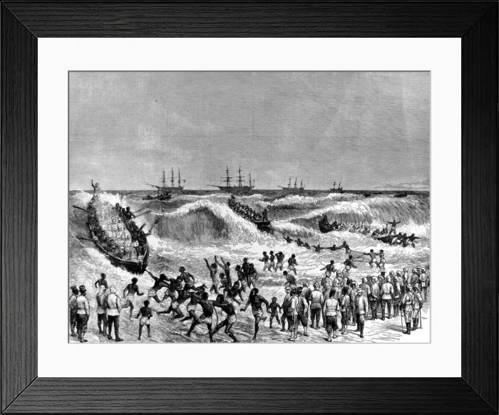Framed Print : The Ashanti War (1873-74) - Landing troops on the Gold Coast Framed Print : The Ashanti War (1873-74) - Landing troops on the Gold Coast