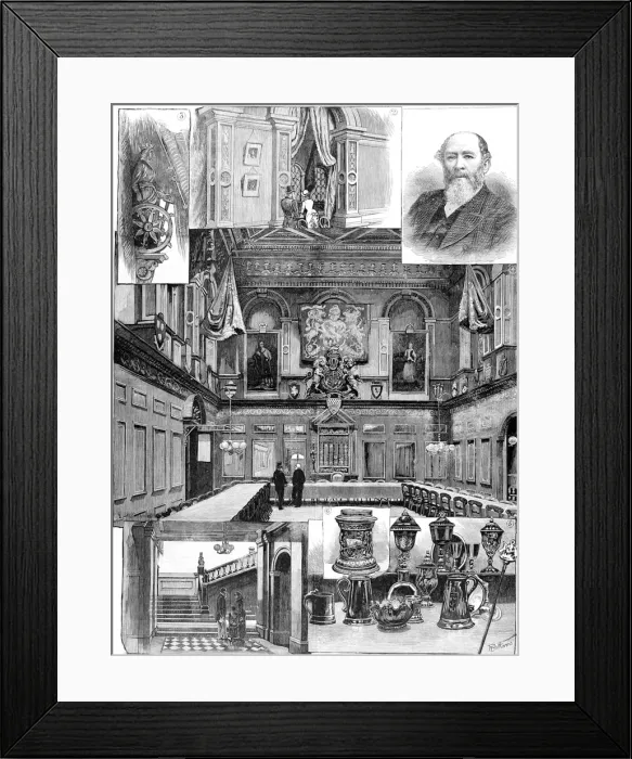 Framed Print : Scenes at the Haberdashers Company, London, 1884 Framed Print : Scenes at the Haberdashers Company, London, 1884