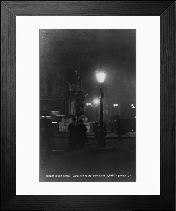 Framed Print : Crossing Trafalgar Square at Night Framed Print : Crossing Trafalgar Square at Night