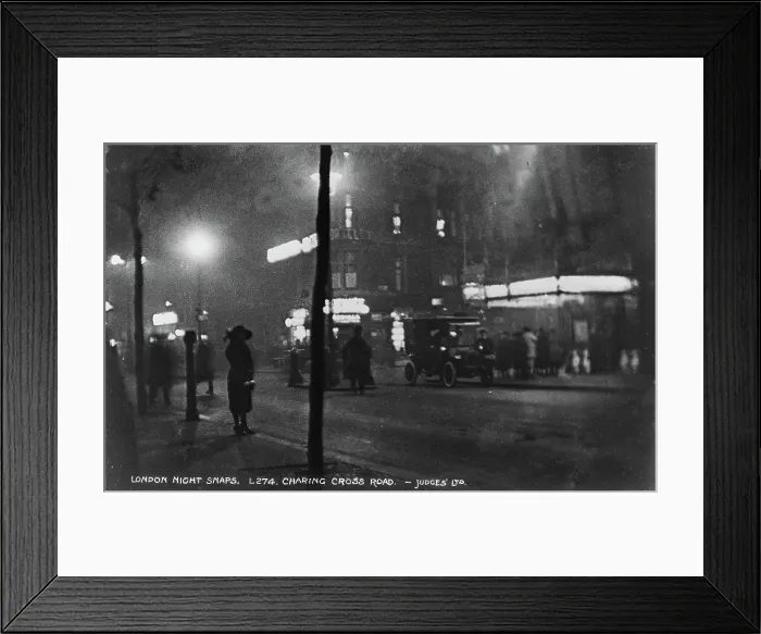 Framed Print : London Night Snaps Charing Cross Road Framed Print : London Night Snaps Charing Cross Road
