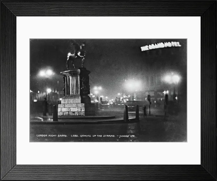 Framed Print : London Night Snaps Looking Up the Strand Framed Print : London Night Snaps Looking Up the Strand