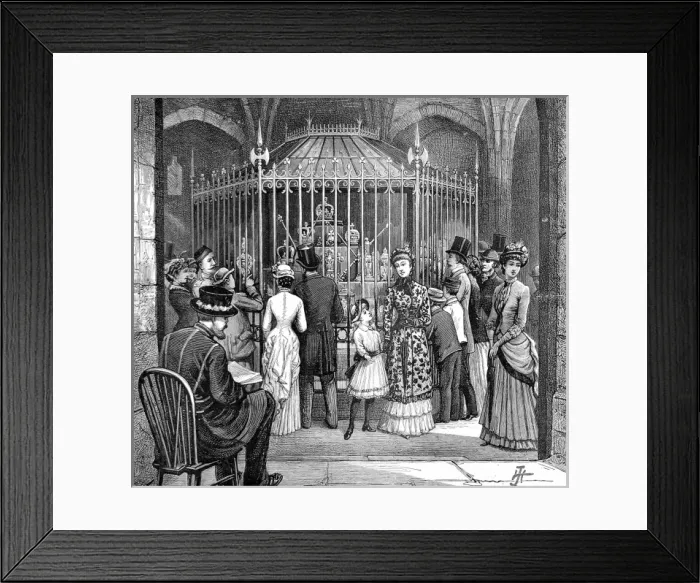 Framed Print : The Regalia at the Tower of London, 1885 Framed Print : The Regalia at the Tower of London, 1885