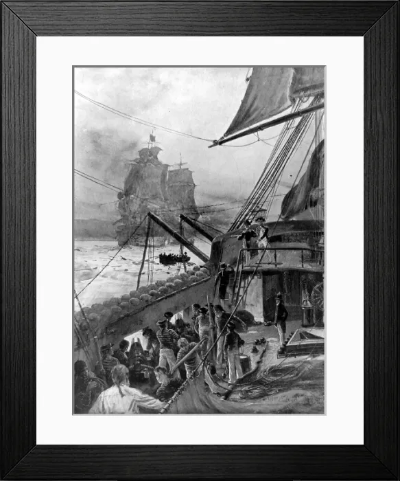 Framed Print : Nelsons devotion to his friend Hardy Framed Print : Nelsons devotion to his friend Hardy