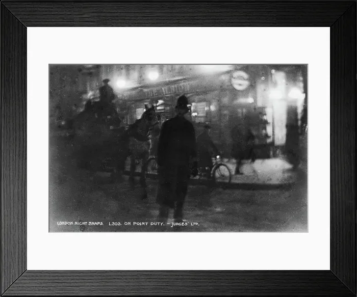 Framed Print : London Night Snaps On Point Duty Framed Print : London Night Snaps On Point Duty