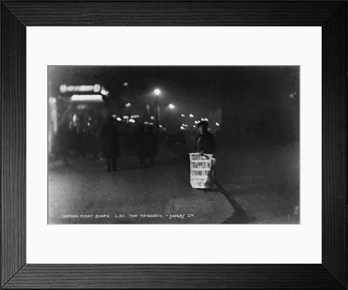 Framed Print : The Newsboy Framed Print : The Newsboy