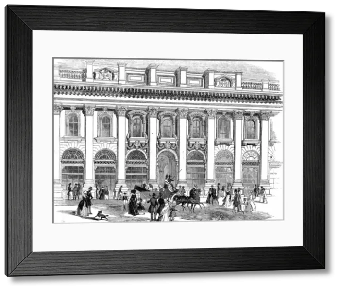 Framed Print : The South Entrance of the Royal Exchange, London, 1844 Framed Print : The South Entrance of the Royal Exchange, London, 1844