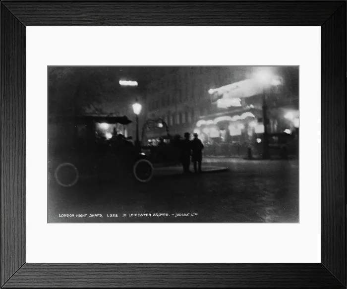Framed Print : Night Scene in Leicester Square Framed Print : Night Scene in Leicester Square