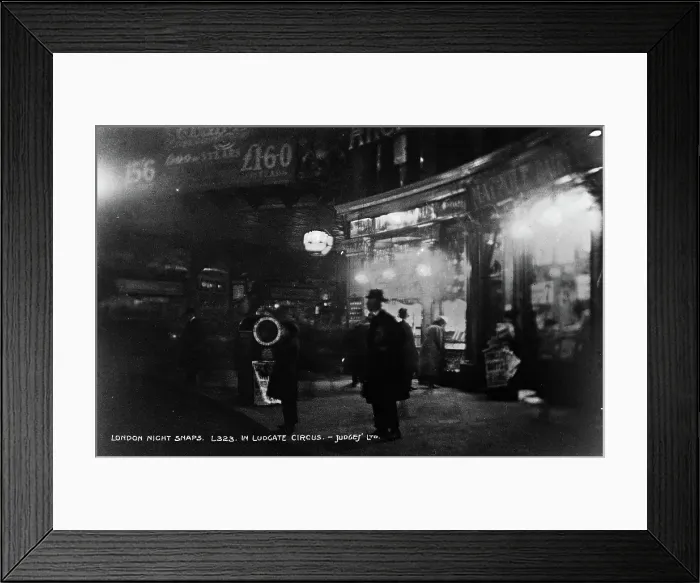 Framed Print : Night Scene in Ludgate Circus Framed Print : Night Scene in Ludgate Circus