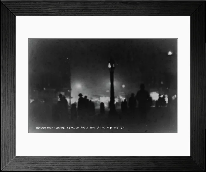 Framed Print : St. Paul's Bus Stop at Night Framed Print : St. Paul's Bus Stop at Night