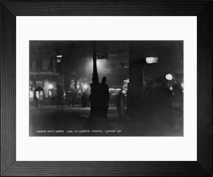 Framed Print : London Night Snaps Ludgate Circus Framed Print : London Night Snaps Ludgate Circus