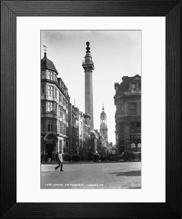 Framed Print : The Monument in London Framed Print : The Monument in London
