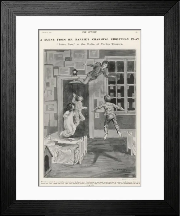 Framed Print : A scene from Mr Barries charming Christmas play Framed Print : A scene from Mr Barries charming Christmas play