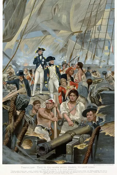 Admiral Nelson and Captain Hardy during Trafalgar