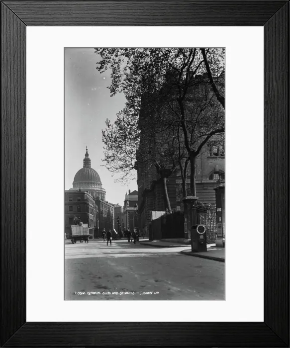 Framed Print : London G.P.O. and St. Paul's Cathedral Framed Print : London G.P.O. and St. Paul's Cathedral