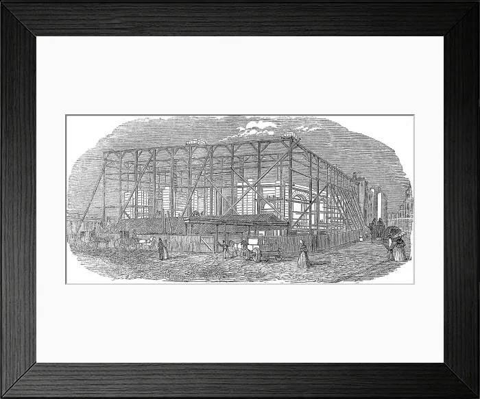 Framed Print : Construction of the Royal Exchange, London, 1842 Framed Print : Construction of the Royal Exchange, London, 1842
