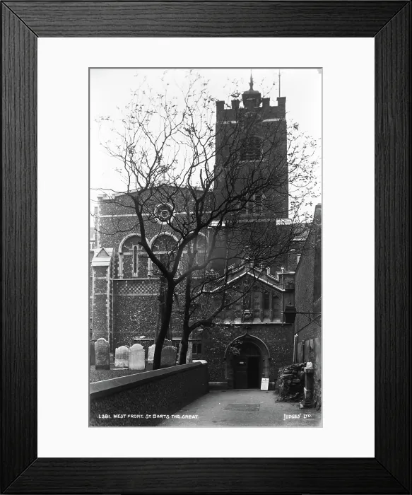Framed Print : West Front of St. Bart's the Great Framed Print : West Front of St. Bart's the Great
