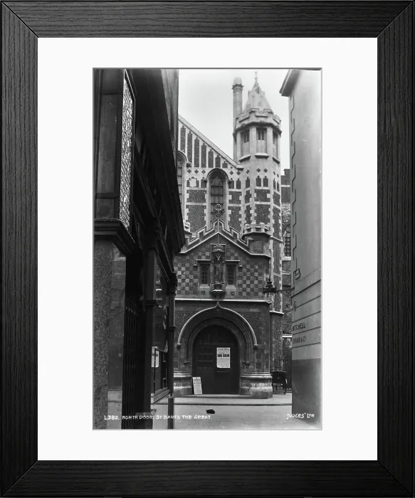 Framed Print : North Door of St. Bart's the Great Framed Print : North Door of St. Bart's the Great
