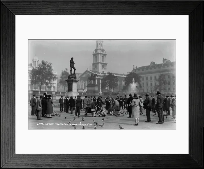 Framed Print : People Gathering at Trafalgar Square Framed Print : People Gathering at Trafalgar Square