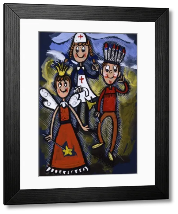 Framed Print : Children have fun dressing up Framed Print : Children have fun dressing up