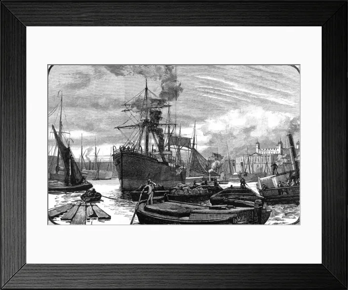 Framed Print : Shipping in the Pool of London, 1882 Framed Print : Shipping in the Pool of London, 1882