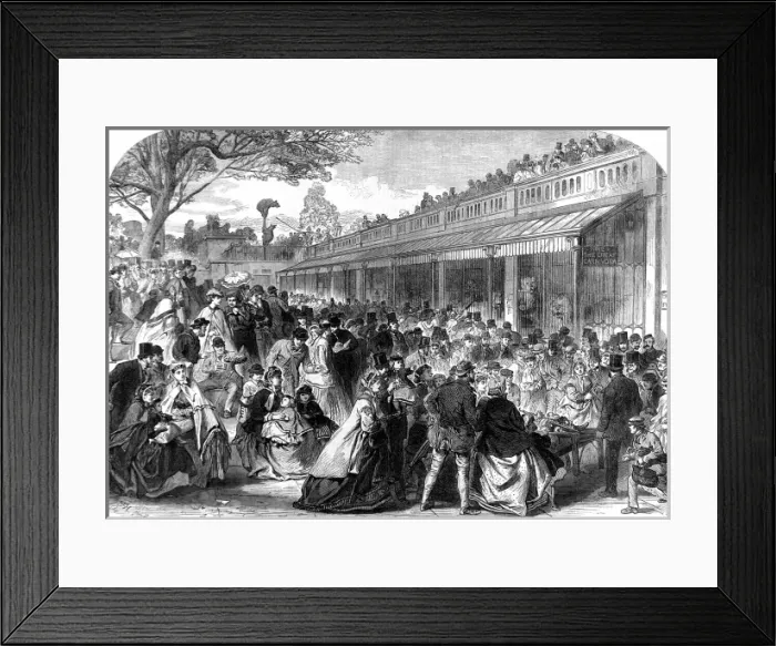 Framed Print : London Zoo, Whit Monday, 1866