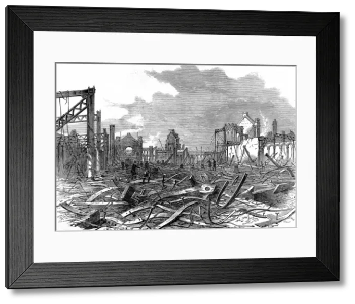 Framed Print : The Ruins of the Alexandra Palace, 1873 Framed Print : The Ruins of the Alexandra Palace, 1873