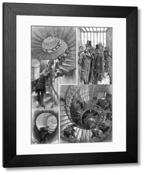 Framed Print : Scenes at the Monument of London, 1891 Framed Print : Scenes at the Monument of London, 1891