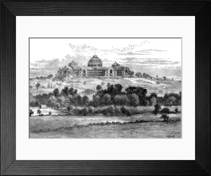 Framed Print : Alexandra Palace, Muswell Hill, London, 1871 Framed Print : Alexandra Palace, Muswell Hill, London, 1871