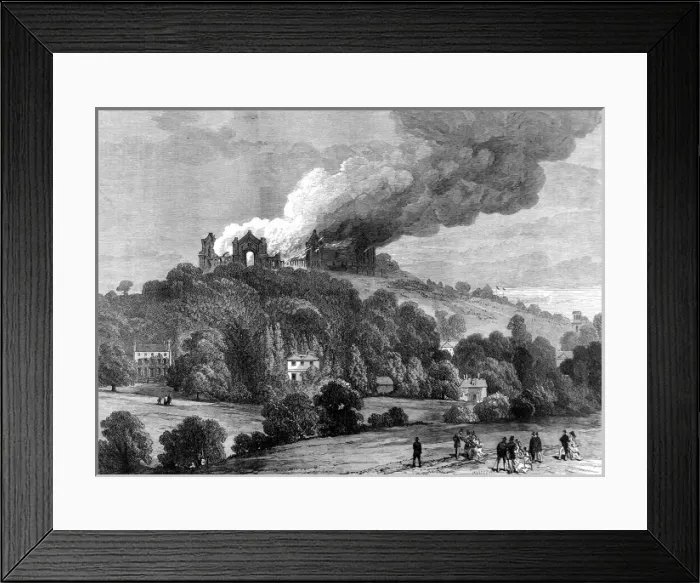 Framed Print : The Burning of the Alexandra Palace, London, 1873 Framed Print : The Burning of the Alexandra Palace, London, 1873