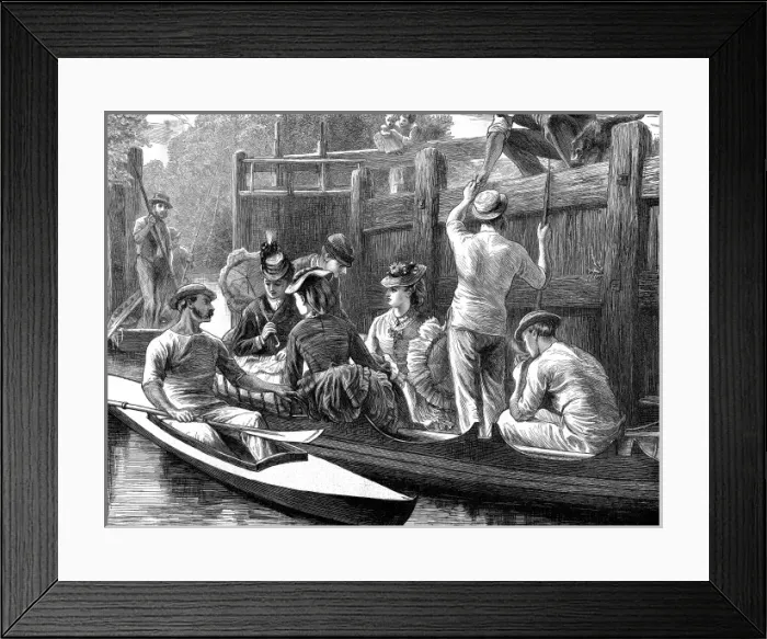 Framed Print : Boating on the River Thames, 1872