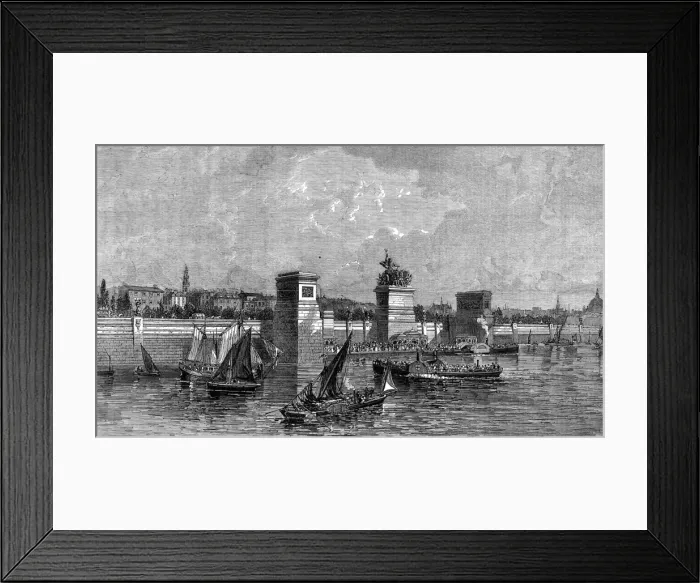 Framed Print : Thames Embankment, London, 1863 Framed Print : Thames Embankment, London, 1863