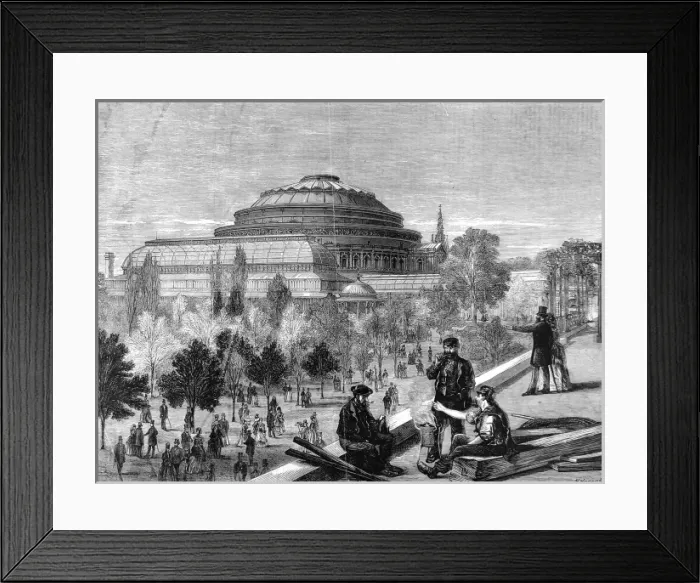 Framed Print : The Horticultural Gardens and the Royal Albert Hall, 1871 Framed Print : The Horticultural Gardens and the Royal Albert Hall, 1871