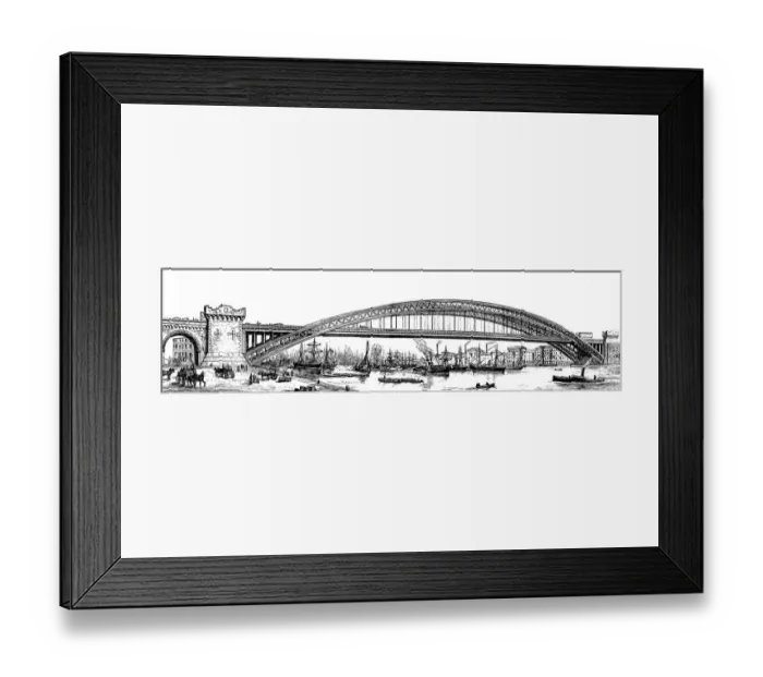 Framed Print : Proposed Bridge near the Tower of London, 1878
