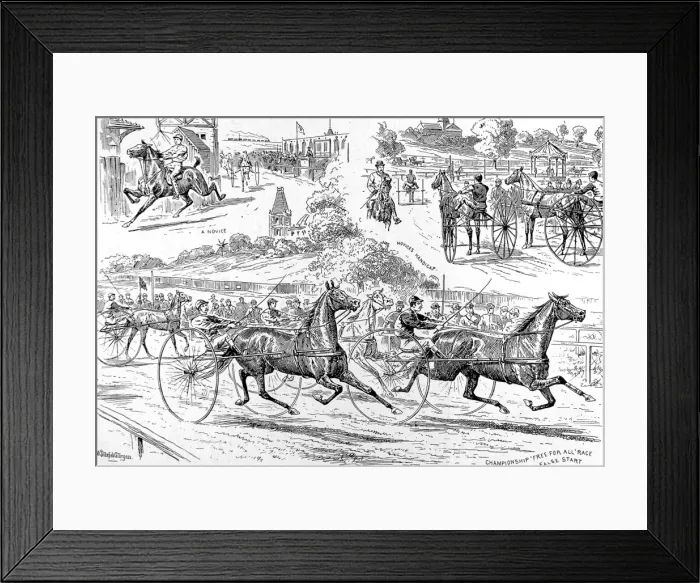 Framed Print : Trotting Races at Alexandra Park, London, 1890 Framed Print : Trotting Races at Alexandra Park, London, 1890