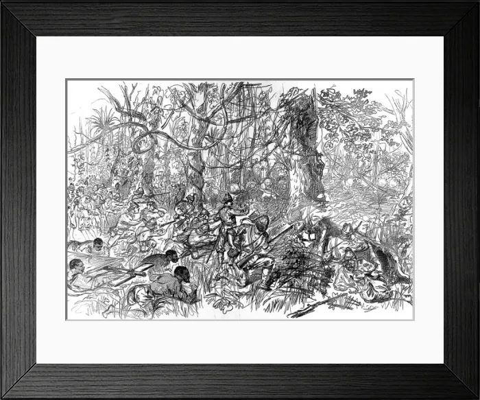 Framed Print : The Ashanti War (1873-74) - Advancing on Kumasi Framed Print : The Ashanti War (1873-74) - Advancing on Kumasi