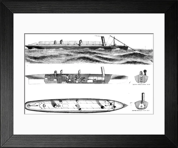 Framed Print : Russian Torpedo Boats, 1878 Framed Print : Russian Torpedo Boats, 1878