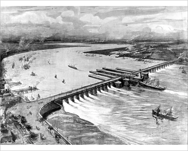 Proposal for a Thames Barrage, Gravesend, 1904