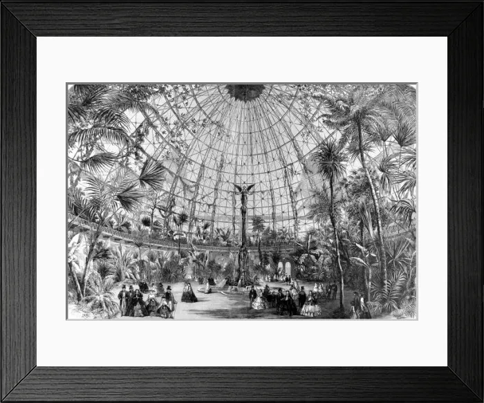 Framed Print : Design for a winter garden at Alexandra Palace, 1859