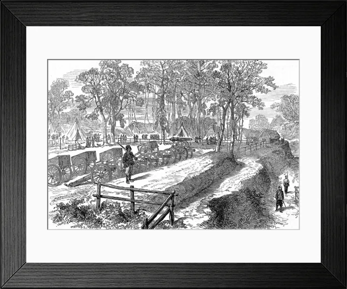 Framed Print : The Ashanti War (1873-74) - Artillery park in Prahsu Framed Print : The Ashanti War (1873-74) - Artillery park in Prahsu