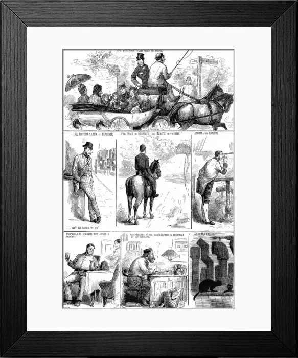 Framed Print : People left in London during the Summer Holidays, 1881 Framed Print : People left in London during the Summer Holidays, 1881